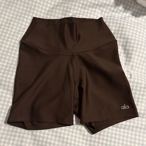 ALO Yoga Women's Dark Brown Bike Shorts